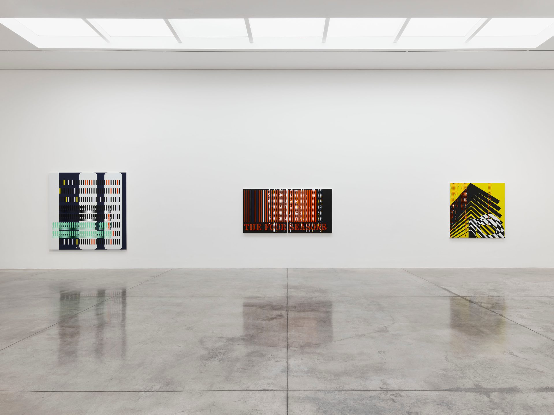 Sarah Morris, Snow Leopards and Skyscrapers at White Cube, photo 2