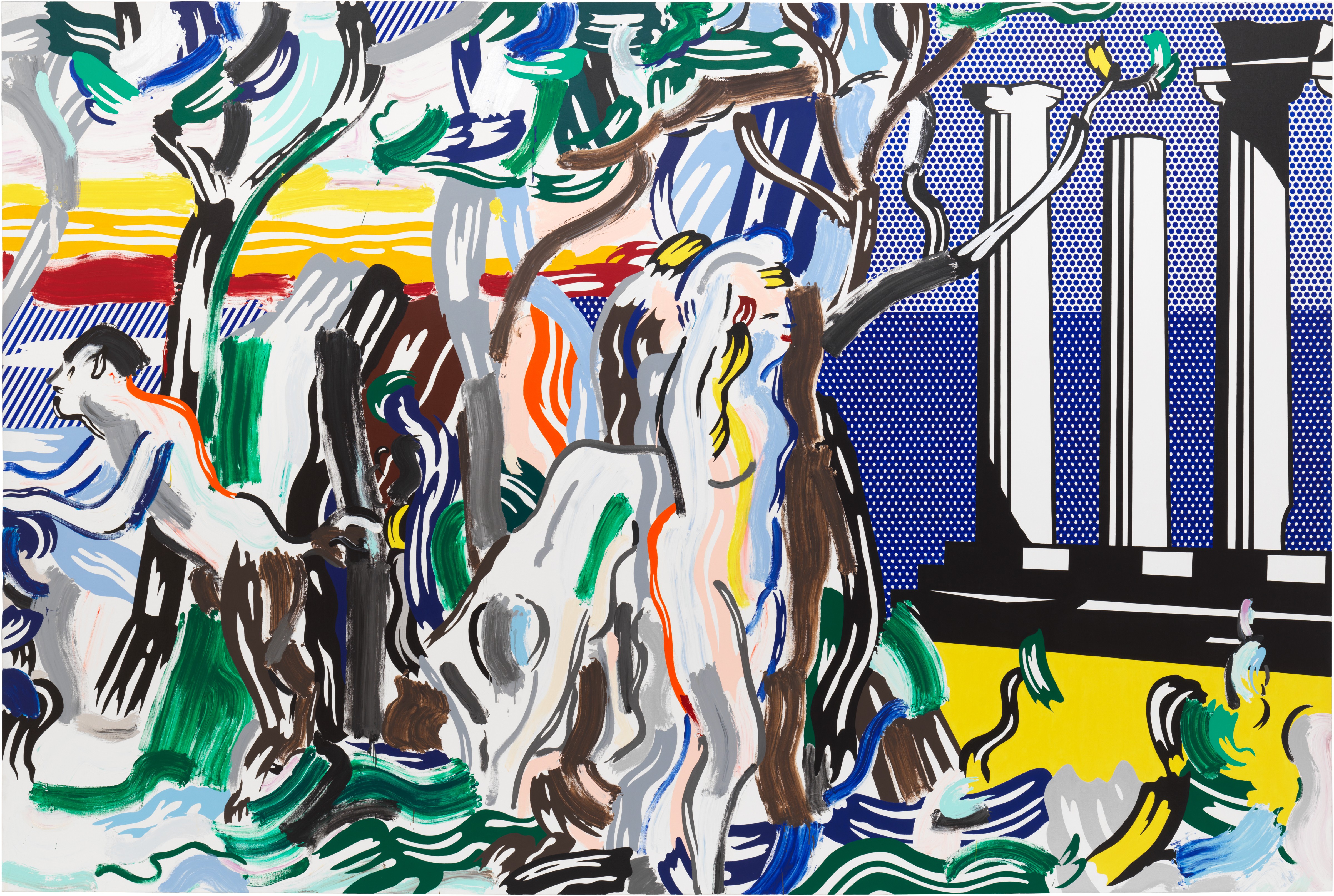 Roy Lichtenstein, Painting with Scattered Brushstrokes at Gagosian, photo 2