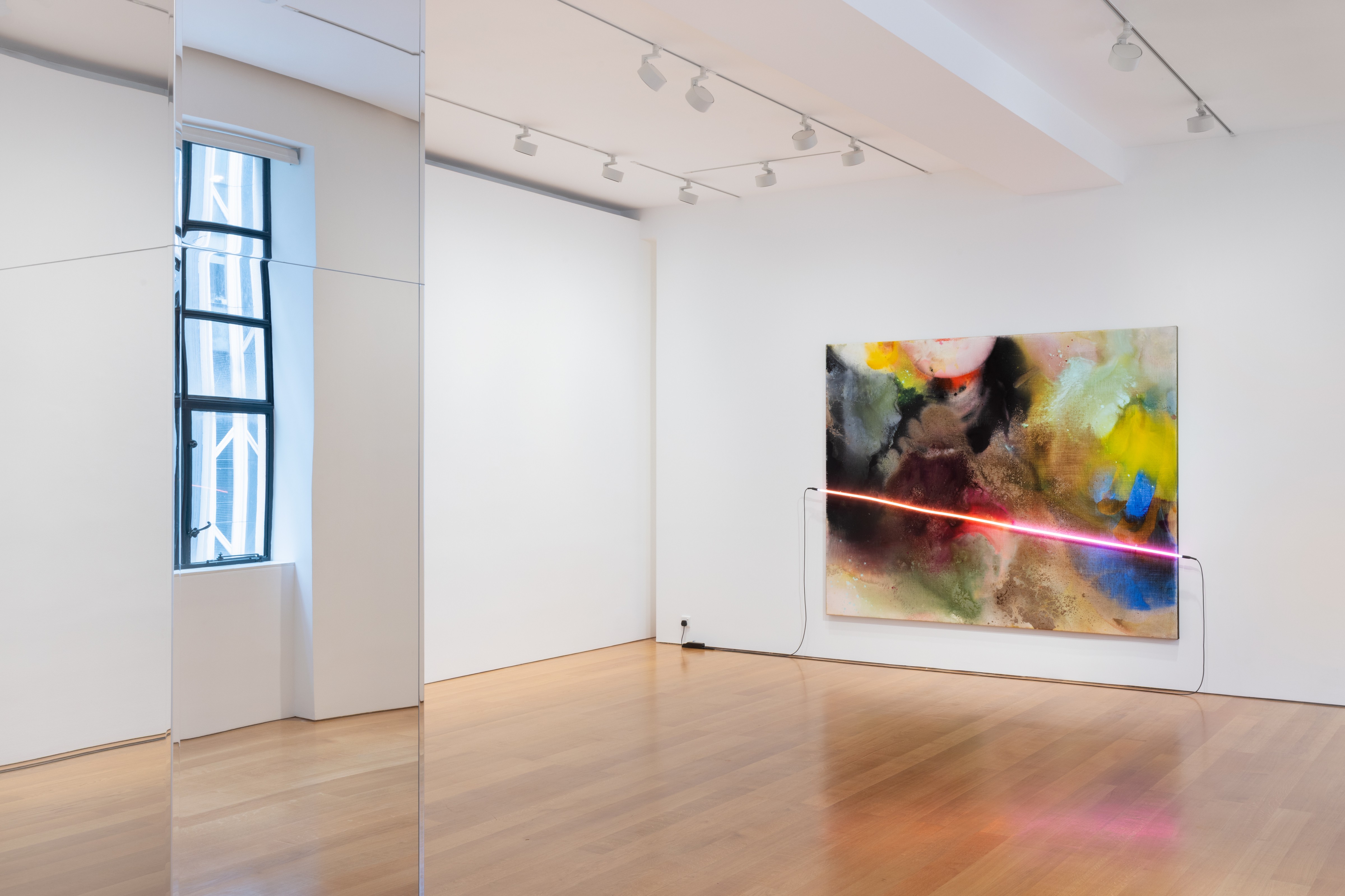 Mary Weatherford, Persephone at Gagosian, photo 2