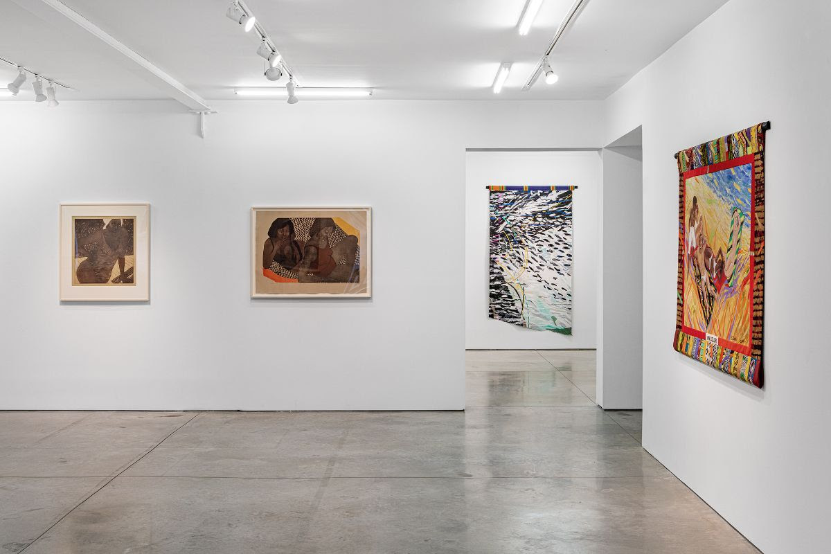 Emma Amos, Bathers at Ryan Lee, photo 2