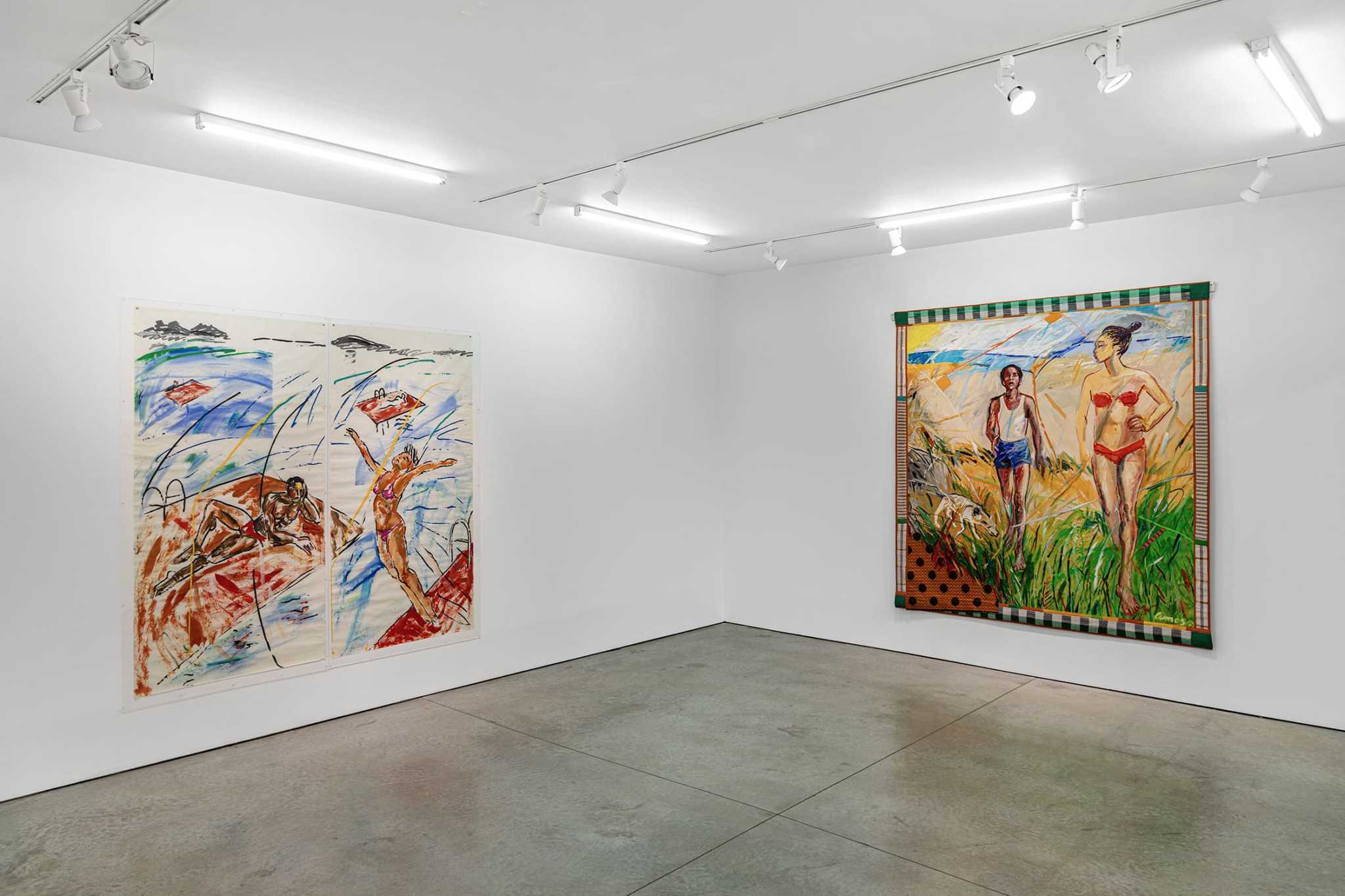 Emma Amos, Bathers at Ryan Lee, photo 4