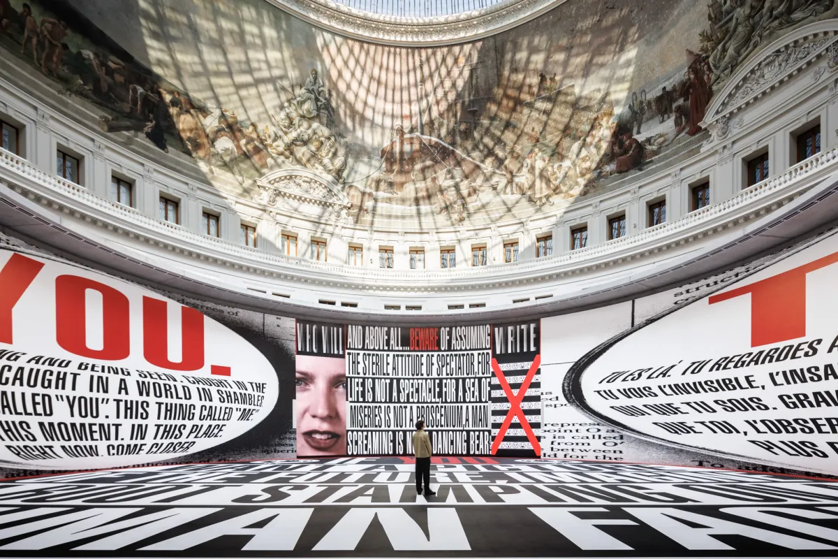 Barbara Kruger, The History of Tears at Bourse de Commerce