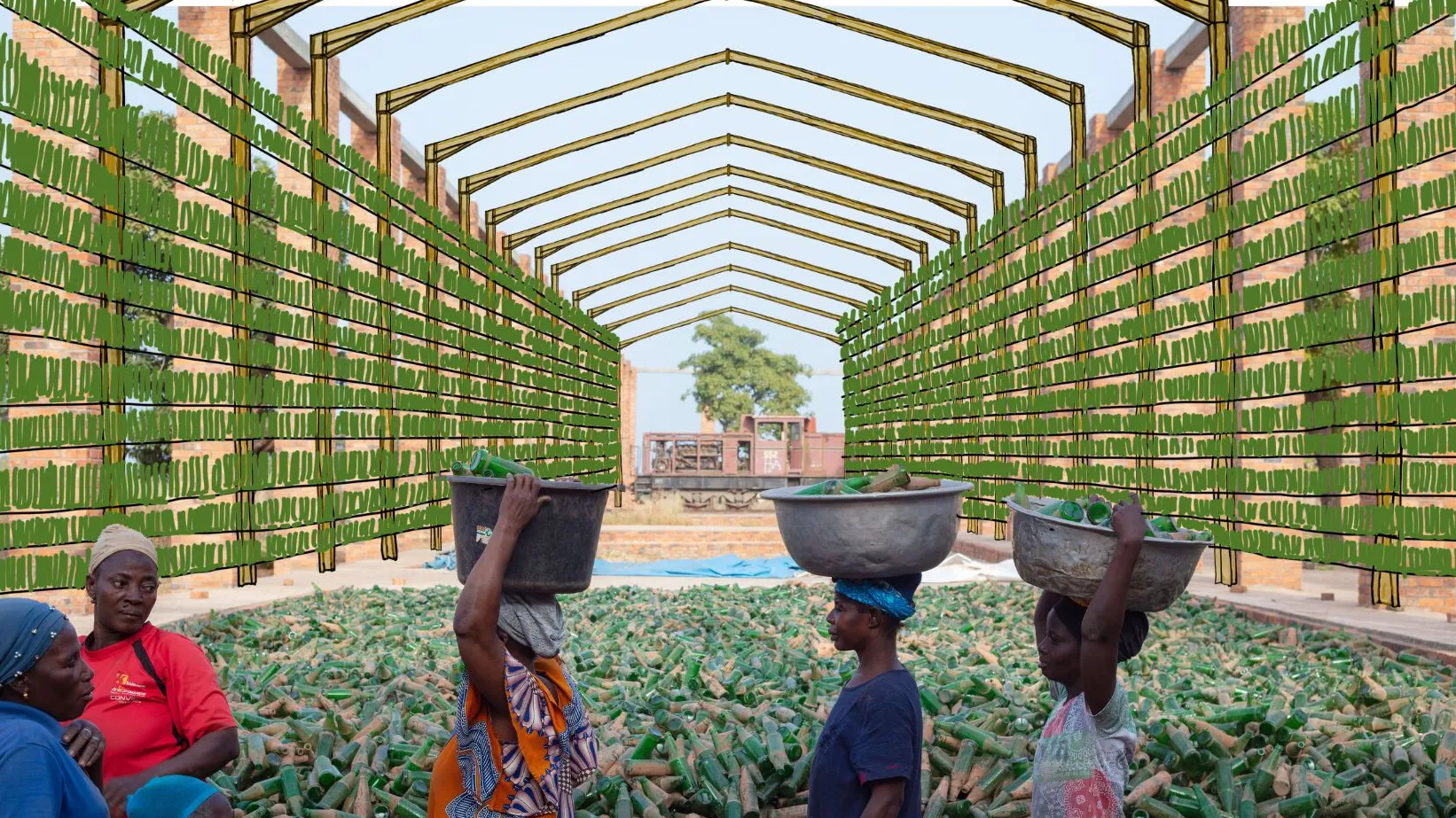 Ibrahim Mahama, The Harvest Season at Fondation Cartier