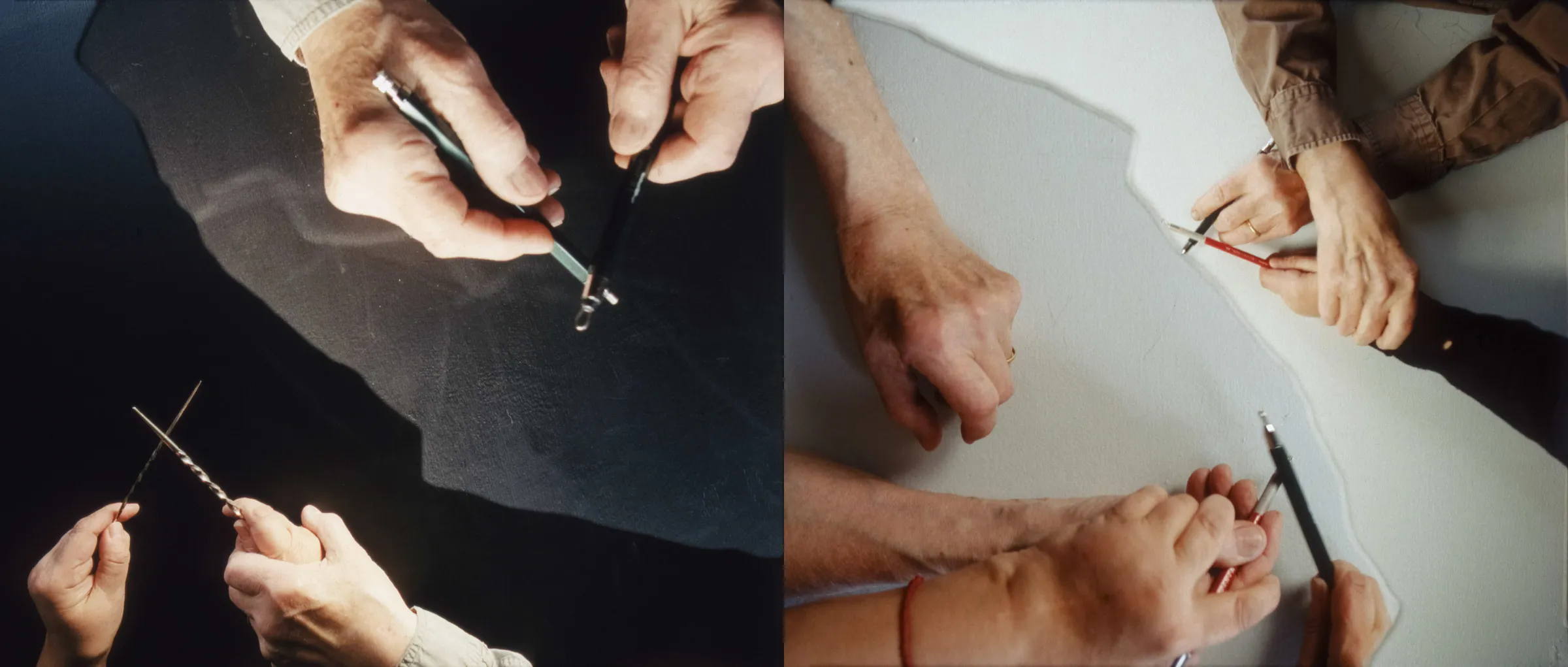 Tacita Dean & Bruce Nauman, Drawing Blind Drawing at Marian Goodman